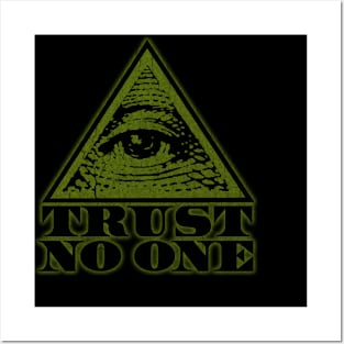 Trust No One (vintage distressed look) Posters and Art